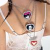 Fashionable 81Cm Long Necklace Designed With Cats And Dog Charm Great For Casual Outings