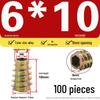 Zinc Alloy Hex Self-Tapping Nut with Washer for Furniture, Internal/External Thread, Medium Wood, Sizes M4-M8.