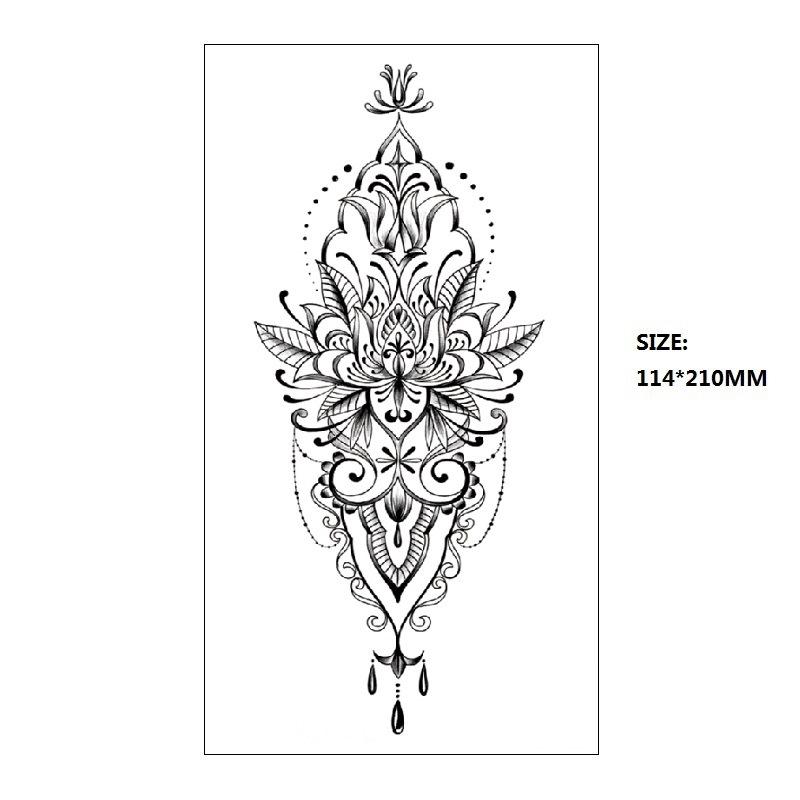 Bohemian Geometric Shape Water Transfer Small Full Arm Back Sexy Simulation Tattoo Sticker