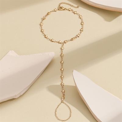 Exquisites Stern-Armband, Böhmen-Armband für Frauen, Quastenkette, Charms, Fingerring, Lady, trendiger ästhetischer Schmuck, Geschenk