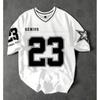 New Harajuku Trend Digital 23 Printed Men'S Shirt Fashion Casual Collar Comfortable And Loose