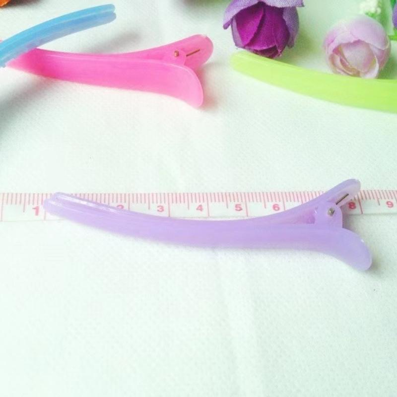 10PCS Professional Hairdressing Salon Hairpins Black Plastic Single Prong DIY Alligator Hair Clip