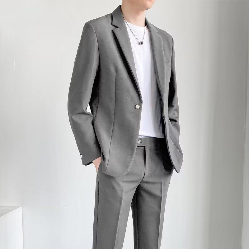 Korean Style Slim Fit Men's Business and Wedding Suit Jacket