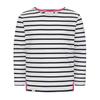 Lazy Jacks Girls Breton Contrast Striped Long-Sleeved Top