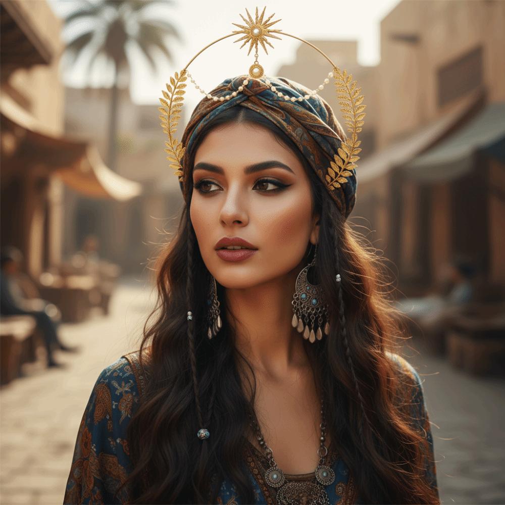 Sun God Halo Headband Star COSPLAY Hair Hoop Headpiece Baroque Crown  Ladies/Girls