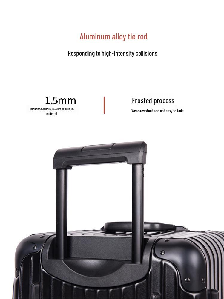 20-Inch Unisex Carry-On Suitcase with Aluminum-Magnesium Alloy, Combination Lock & Universal Wheels