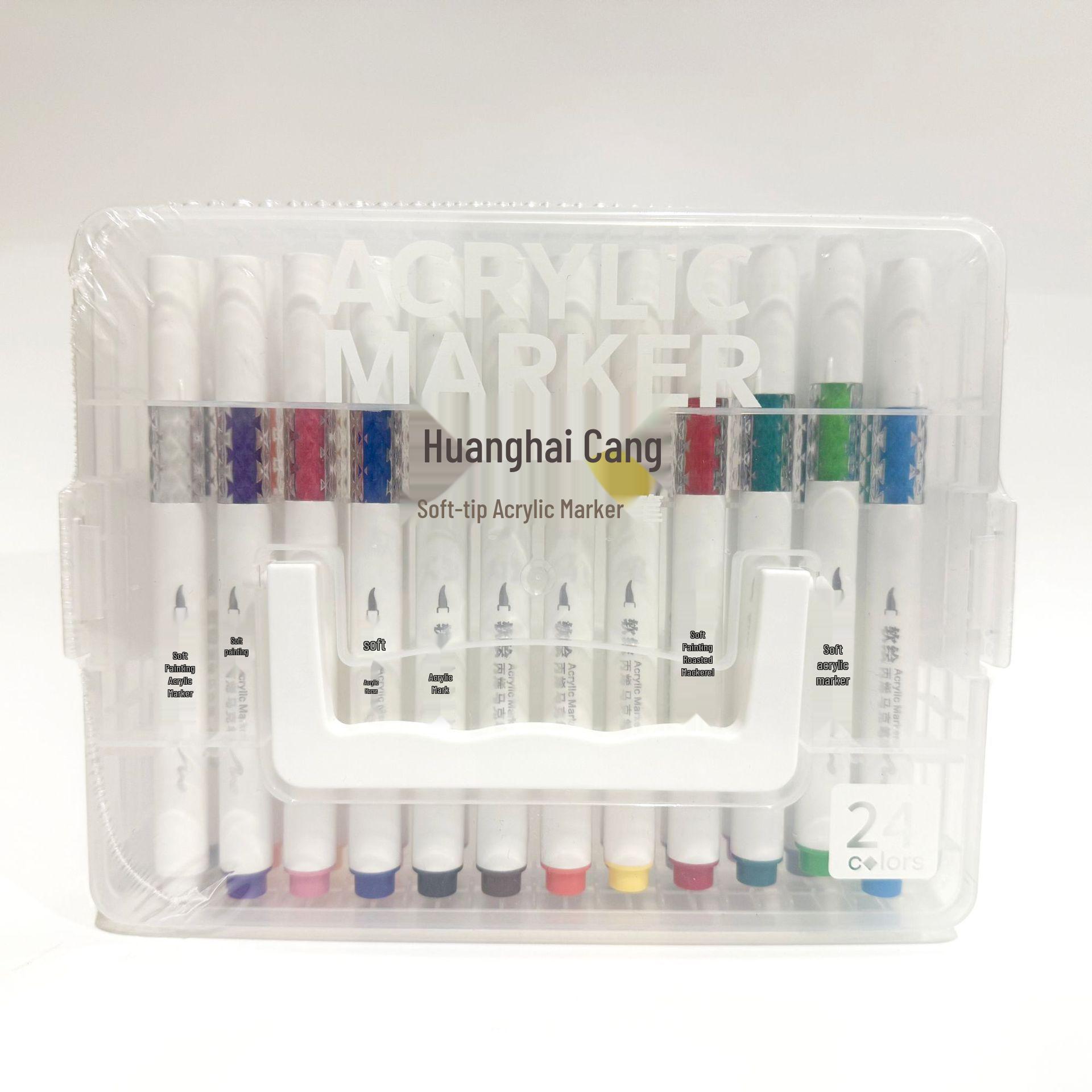 Soft Tip Acrylic Markers: Stackable, Opaque, Strong Coverage - Perfect for Students & Children Art Projects