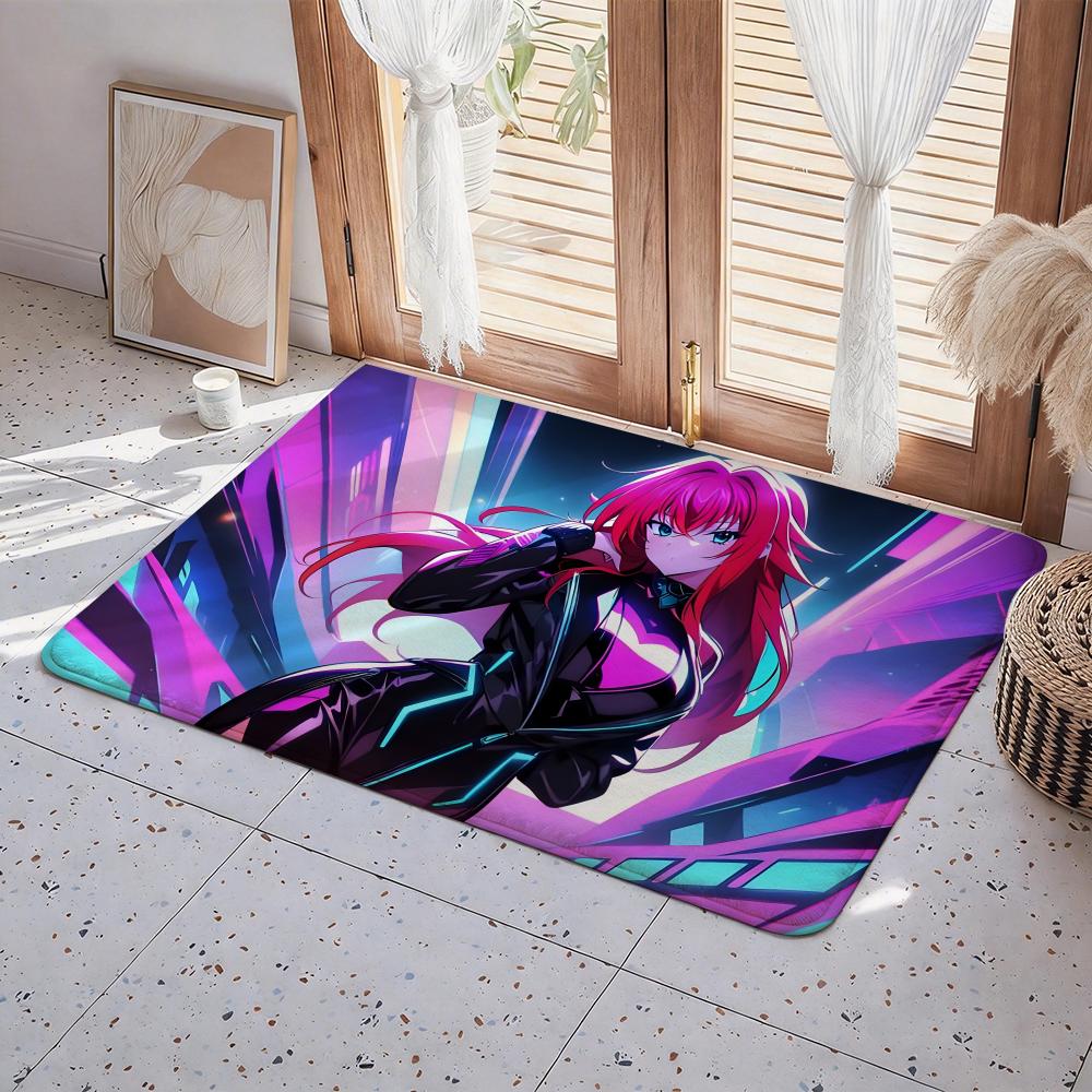 Anime H High School DxD Floor Mat Eco Flannel Doormat Non Slip Odorless Indoor Floor Rug Soft Short Plush Home Mat