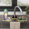 Kitchen Storage Rack Free Stamping Space Aluminium Kitchen Sink Drainage Racks Household Sponge Tap Drainage Hanging Basket Sink