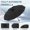 Fully Automatic Reverse Folding Umbrella 16 Bones Compact Foldable Umbrella UV Protection Umbrella for Men Women Teenage