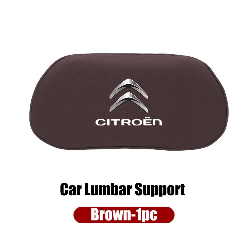 Car Seat Lumbar Support Fur leather Pillow Waist Protector Auto Accessories For Citroen C4 C3 C5 C1 C2 Berlingo Celysee Cactus