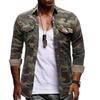 New Men's Long Sleeved Camouflage Denim Outdoor Mountaineering Work Top