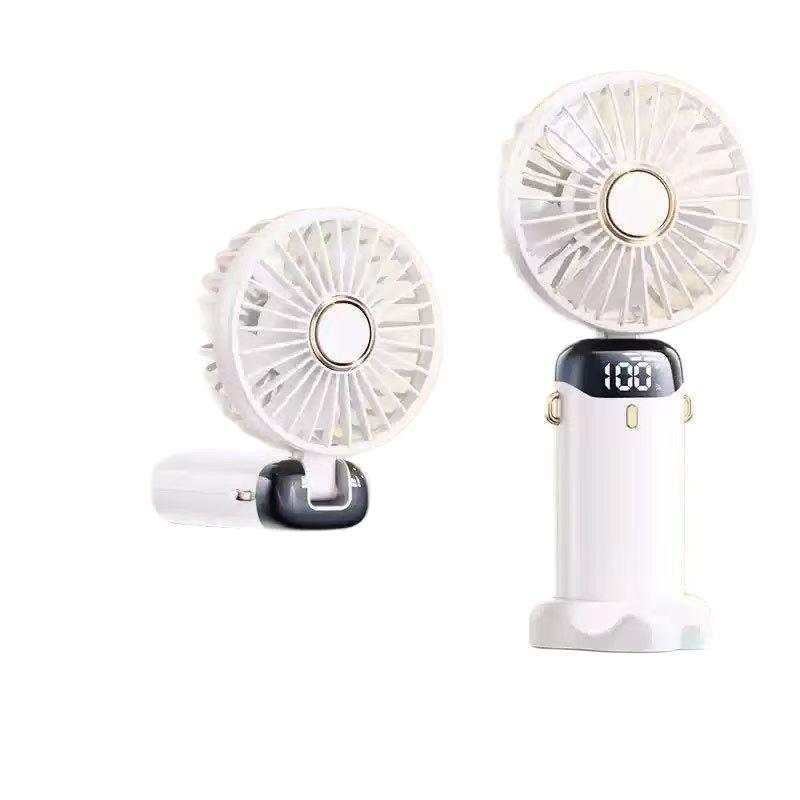 N15 Portable Rechargeable Mini Fan: Handheld, Foldable, Neck-Hanging, USB, Desktop Display.