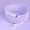 Liquid Silicone Data Cable with Lamps 3A Super Fast Charging Cable Cord Support Data Transmission for Tablets PC