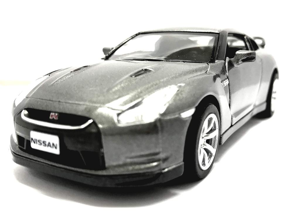 KiNSMART R35 Pullback Mini Car Gray 1/36 2009NissanGT-R