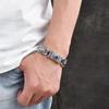 Neues China-Chic Herren Persönlichkeit Löwe Hegemonie Armband Breite Ausführung Blauer Diamant Armband Schmuck