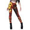Halloween Sally Leggings Pumpkin Head Striped Digital Print Striped Little Foot Ladies Yoga Leggings