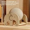 Elephant Shaped Cat Scratcher Solid Wood Stable Triangular Sisal Ball  Toy for Home Pet Cats
