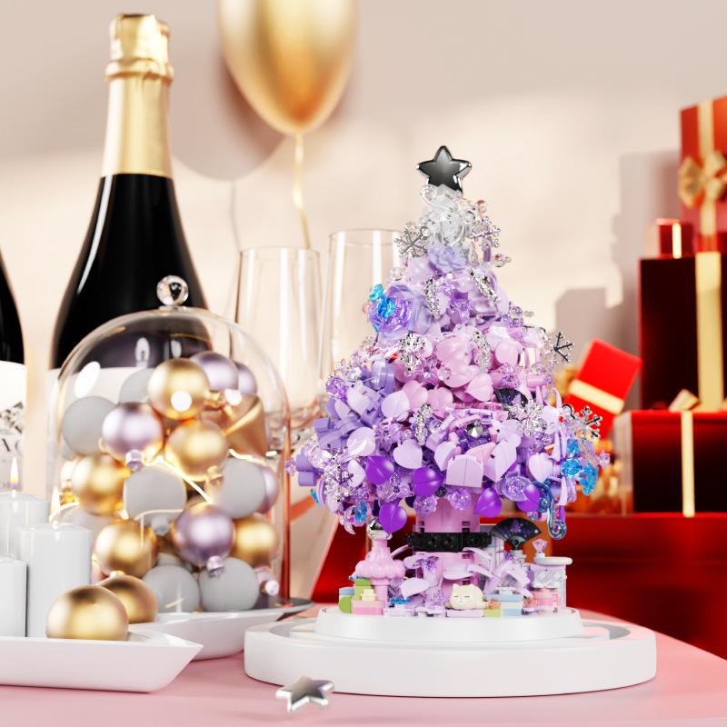 Moonlight Club Moonlight Wish Christmas Tree Assembled Small Particle Building Blocks Fantasy Ornaments Girls' Holiday Gifts