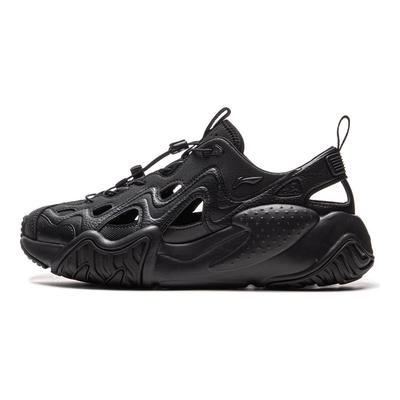 Li Ning Cat Paw Casual Versatile Breathable Height Increasing Creek Shoes Men Shoes Dark-Night-Black AGCV121-1