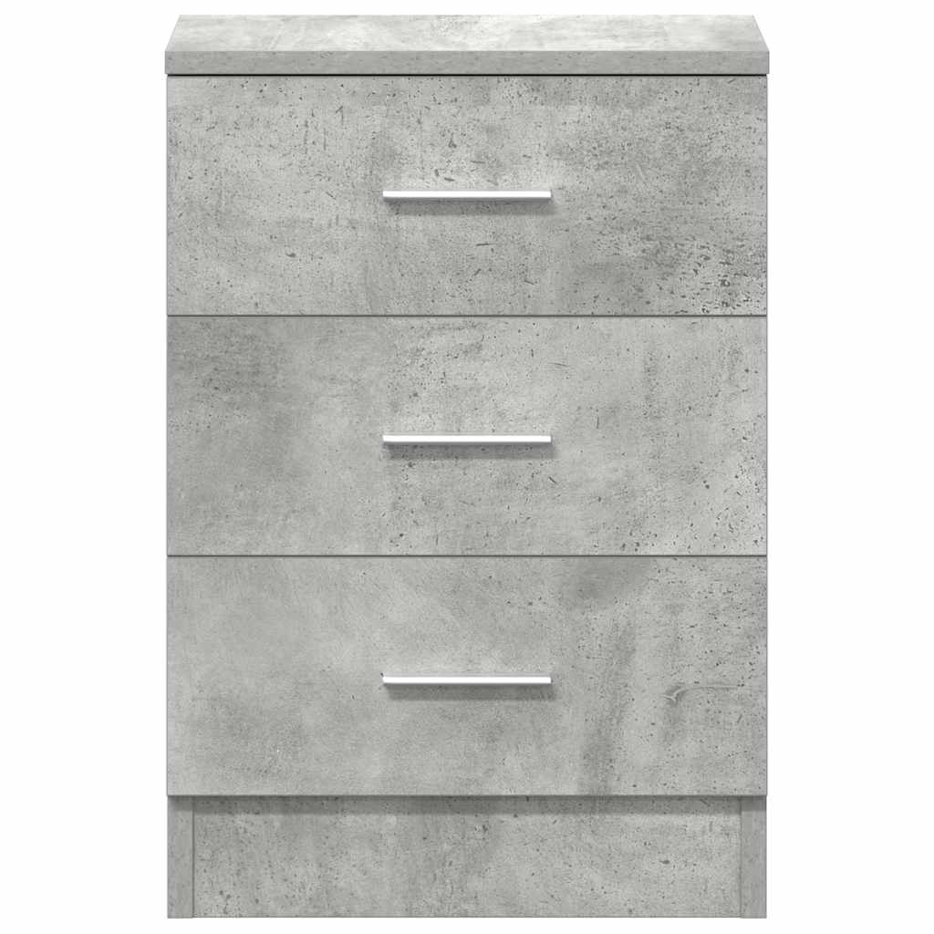 Nightstand Concrete Gray 38 X 35 X 56 Cm Particleboard