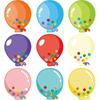Zonon 45 Pieces Colorful Balloons Cut-Outs Accent Paper Cutout Bulletin Board Classroom Decoration Balloon Name Tag Label for Teacher Back To School