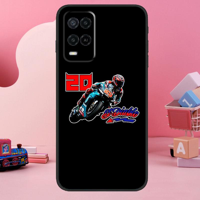 Moto Fabio Quartararo Case For Oppo A18 A38 A58 A78 A98 A74 A54 A94 A80 A60 A40 A96 A76 A16 A15 A17 A57 A77 A5 Pro