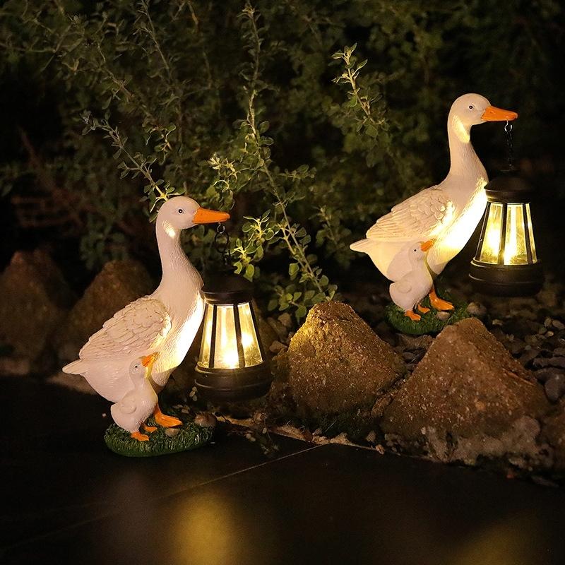Garden Ornaments Duck shaped solar decorative light, gift for friends, household goods, Garden Landscaping and Decking, New Year's decorations