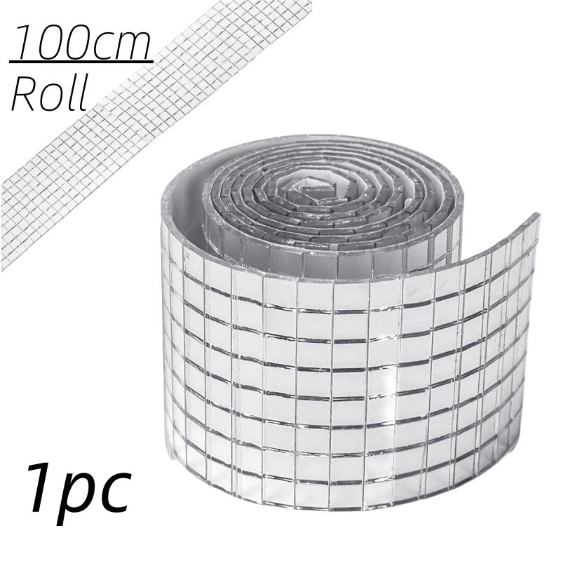 

1/5Rolls Mirror Mosaic Tiles Self-Adhesive Sparkle-Craft Sticker Disco Ball Mirror Glass Decals for DIY Party Decor Handmade Set 5mm x 5mm
