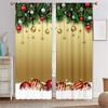 Cartoon Santa Claus Christmas Happy New Year Window Curtains For Kids Bedroom Living Room Bathroom Kicthen Door Home Decor 2Pcs