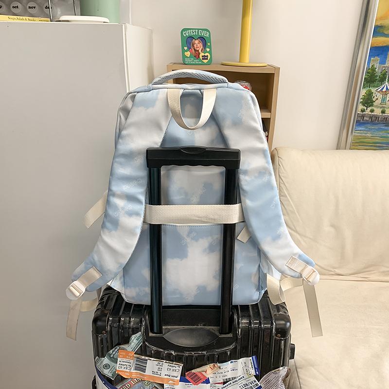 Women's Large Capacity Backpack Computer Travel Backpack Lightweight Senior High School Student Schoolbag