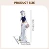 Ceramic Girl Statue Lady Figurine Collectible Ornament Sculpture for Entrance Cabinet Desk Fireplace