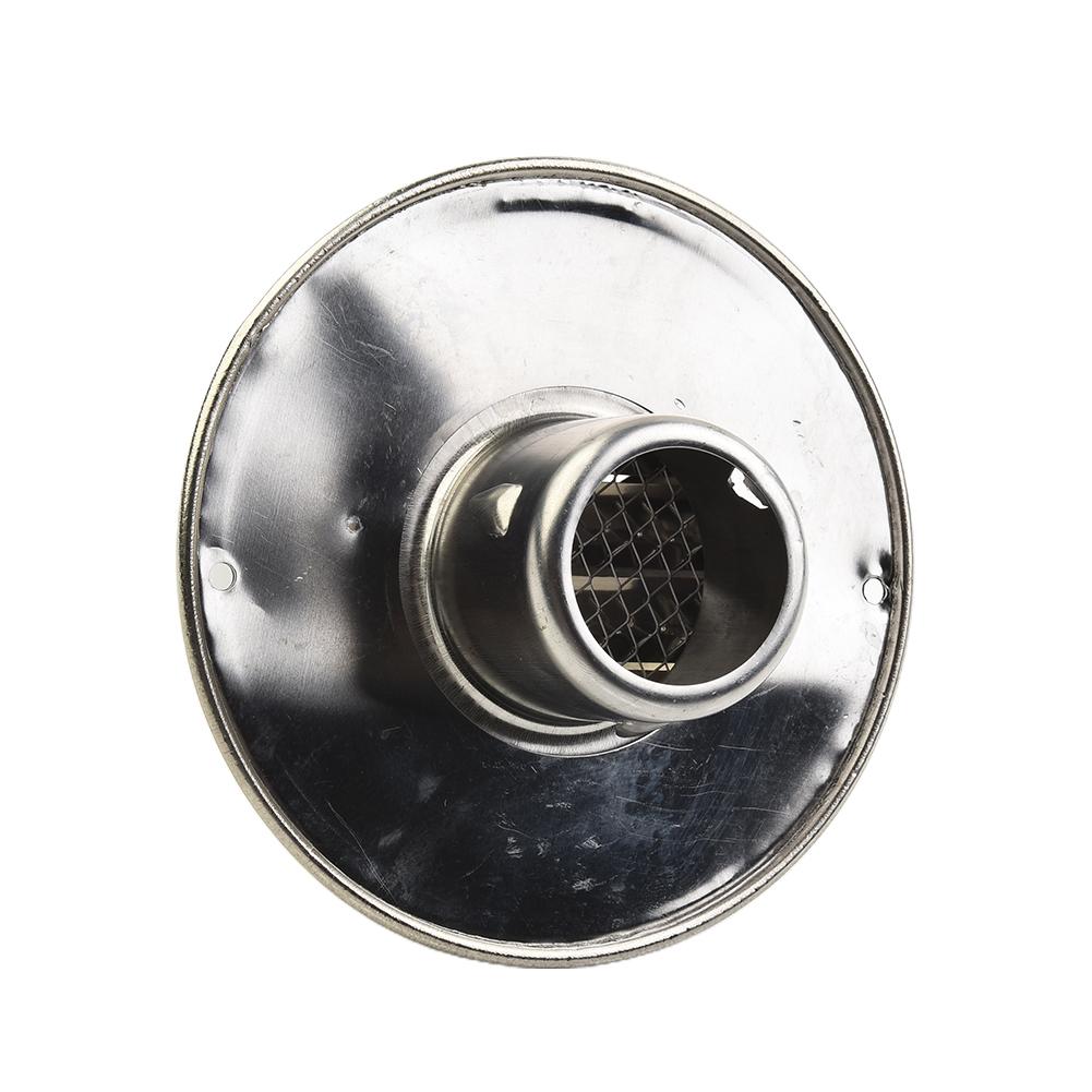 1 Pc Round Brushed Bull Nosed External Extractor Wall Vent Outlet Wall Ceiling Air Vent Ducting Ventilation Exhaust Grille Cover