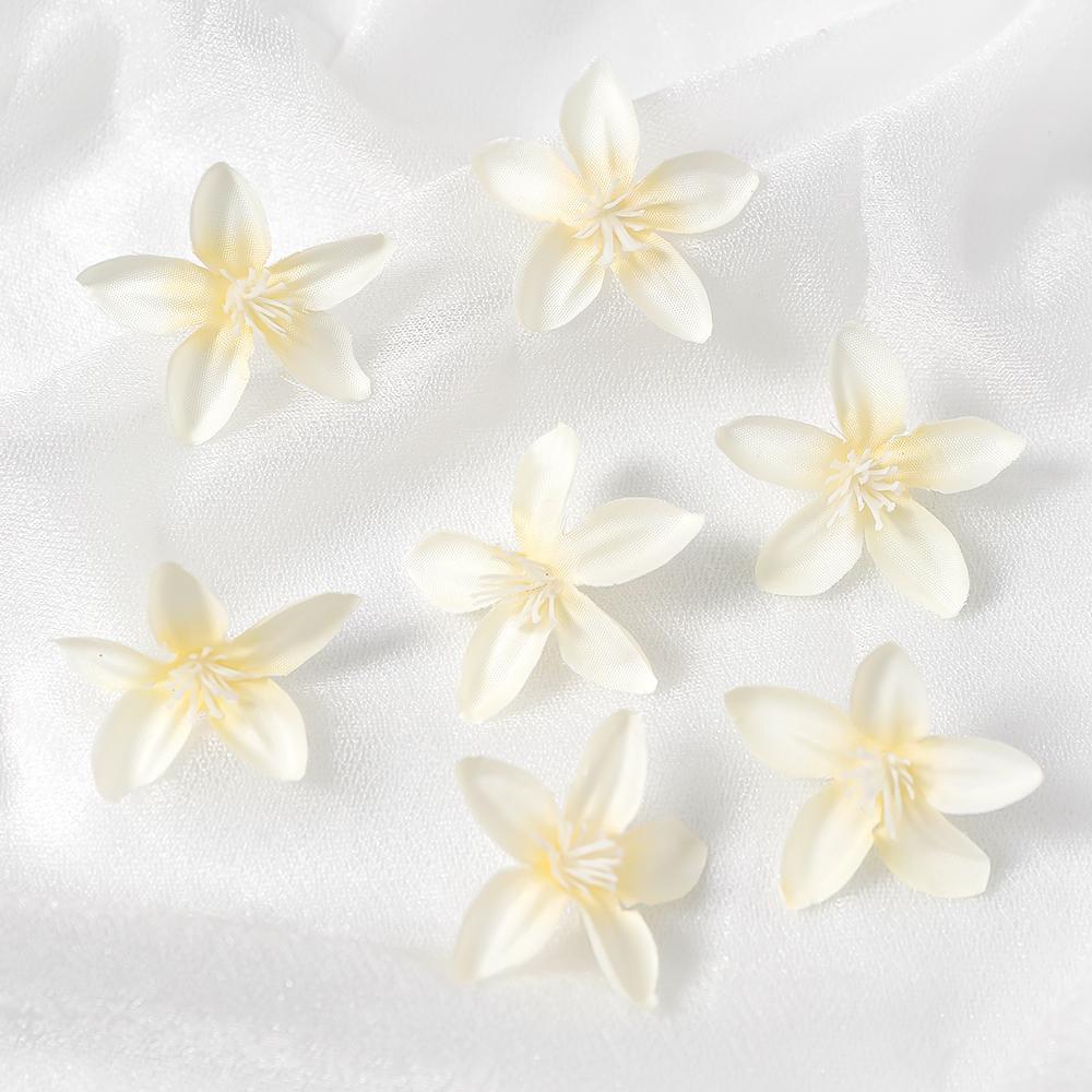 

50/100Pcs Five Star Flower Artificial Flower Head For Flower Wall Plant DIY Home Room Decoration Garland Gift Wedding Table Deco 50Pcs молочный белый