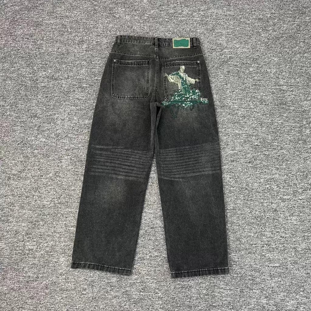 Augstas kvalitātes Y2K Harajuku Džinsi Goth