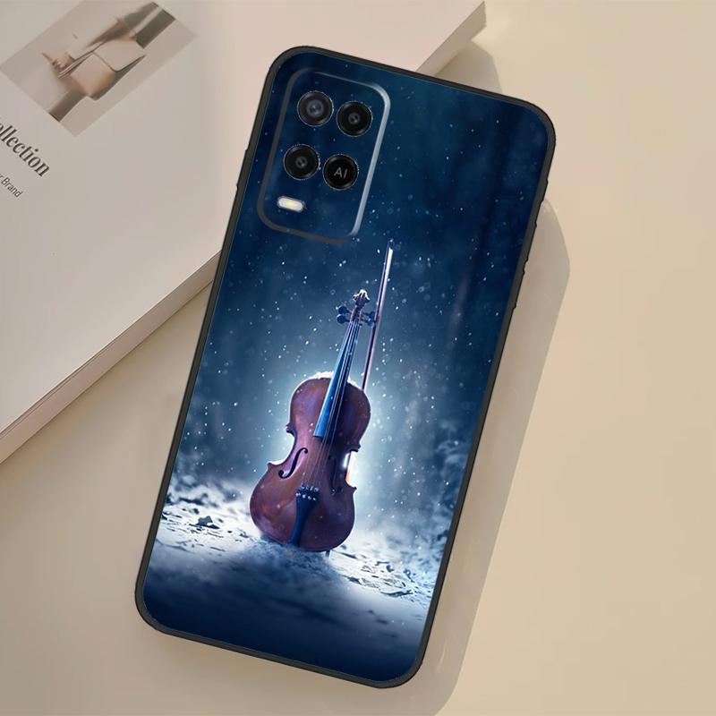 Violin Piano Case For Oppo A5 Pro A15 A17 A57 A77 A18 A38 A58 A78 A98 A96 A76 A16 A94 A74 A54 A40 A60 A80