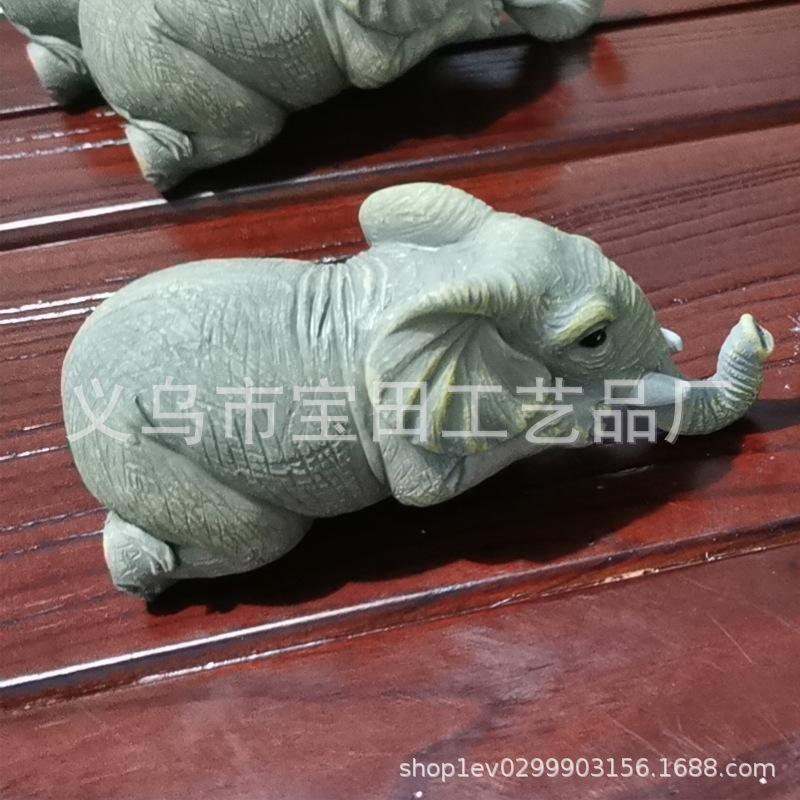 Cute Elephant Figurines Elephant Hanging Baby Elephant Resin Crafts Home Ornaments Set of Three