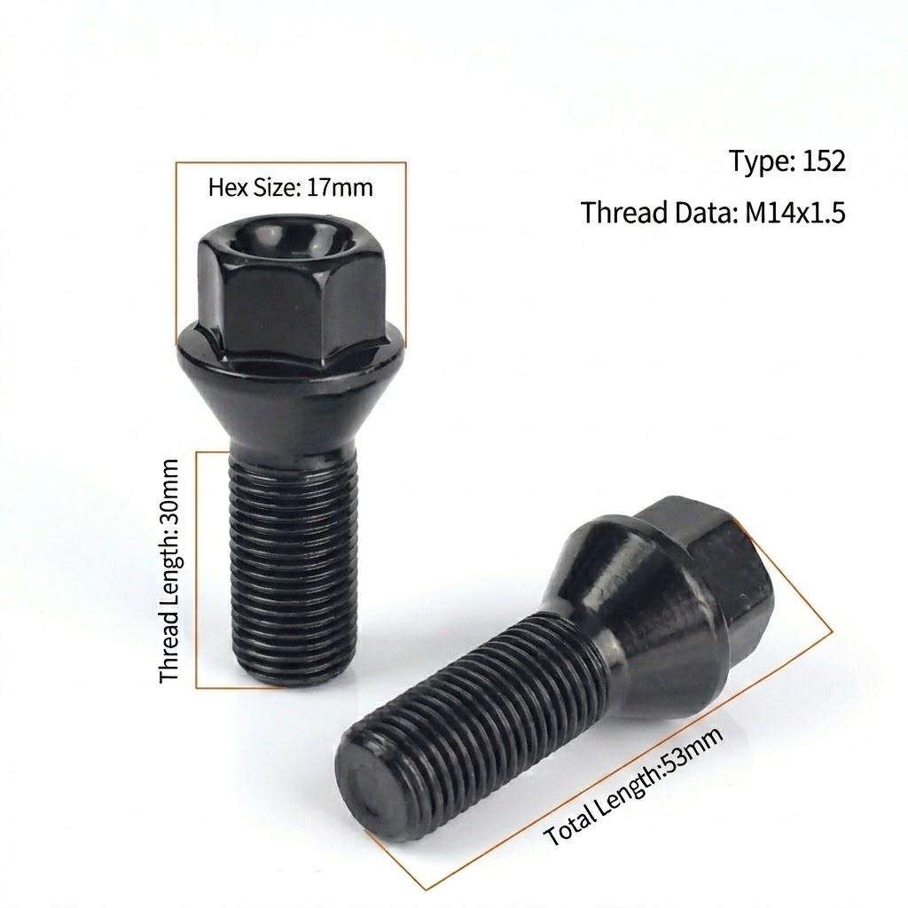 M14x1.25 M12x1.5 M14x1.5 Wheel Lug Bolts for BMW 1 3 5 7 Series X1 X3 X5 X6 MINI Car Hub Steel Screws 36136781150 36136781151