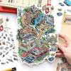 Open Today Series Miniature Landscape Sticker DIY PET Cabin Scene Sticker Stress Relief Cartoon 3D Landscape Sticker Gift