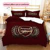 Set Copripiumino Trapuntato con Motivo Arsenal Football Club Decorazione per la Casa Regalo (1 * copripiumino + 2 * federe senza imbottitura)