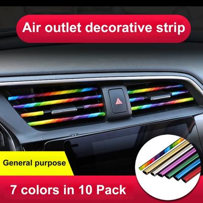 10Pcs Air PVC U Air Vent Strip Flexible Shape Universal Conditioner Outlet Grille