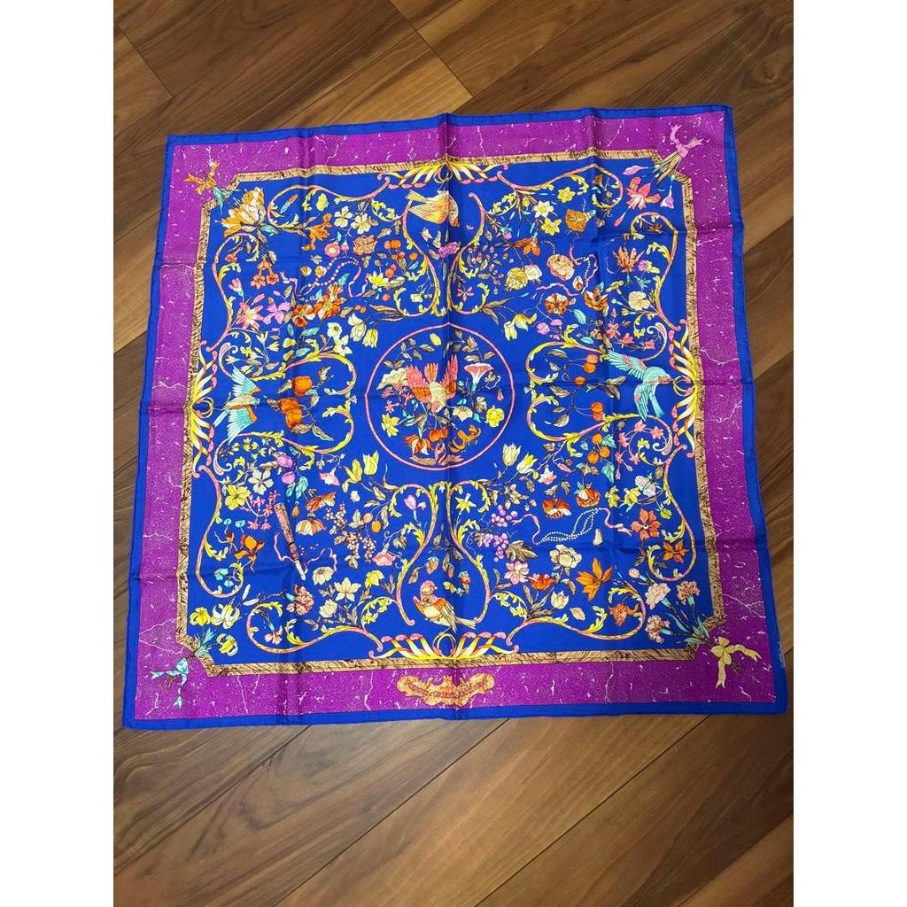 Used HERMS Pierres dOrient Et dOccident (Stones of the East and West) Carre 90 Silk Scarf