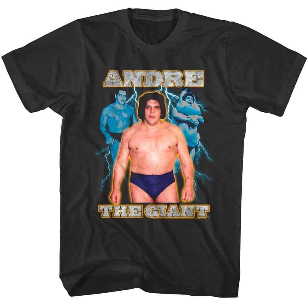 

Andre the Giant Lightning Wrestling Montage Men s T Shirt L