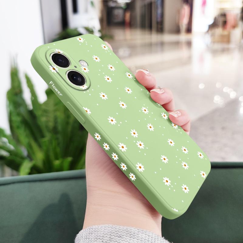 Floral Daisies Phone Case For iPhone 17 17 Air 16 16e 15 14 13 12 11 X XR XS Plus Pro Max Mini Silicone Cover