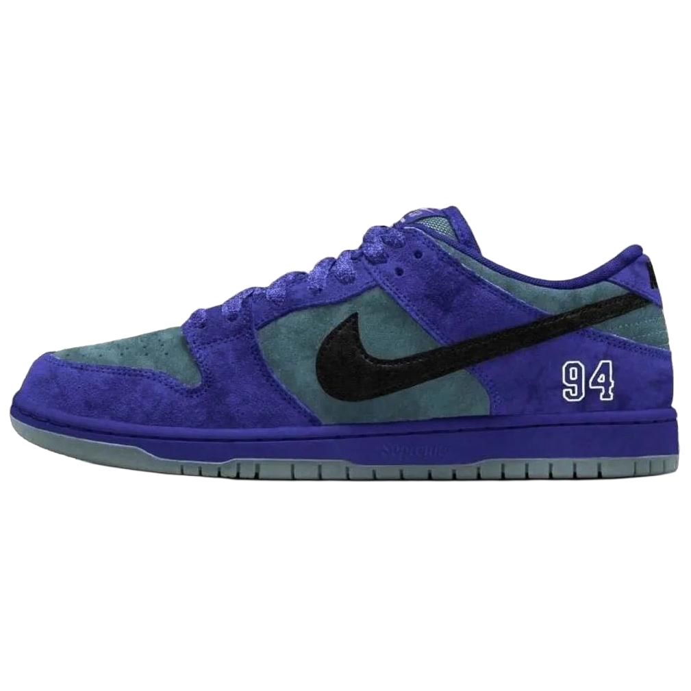 Nike Supreme x Dunk Low SB Ink Unisex Sneakers Purple Iron-Grey Black HQ8487-500