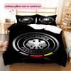 German Football Association Pattern Bedding Home Decoration Birthday Gift ( 1 duvet cover + 2 pillowcase, without core),fan merchandise.