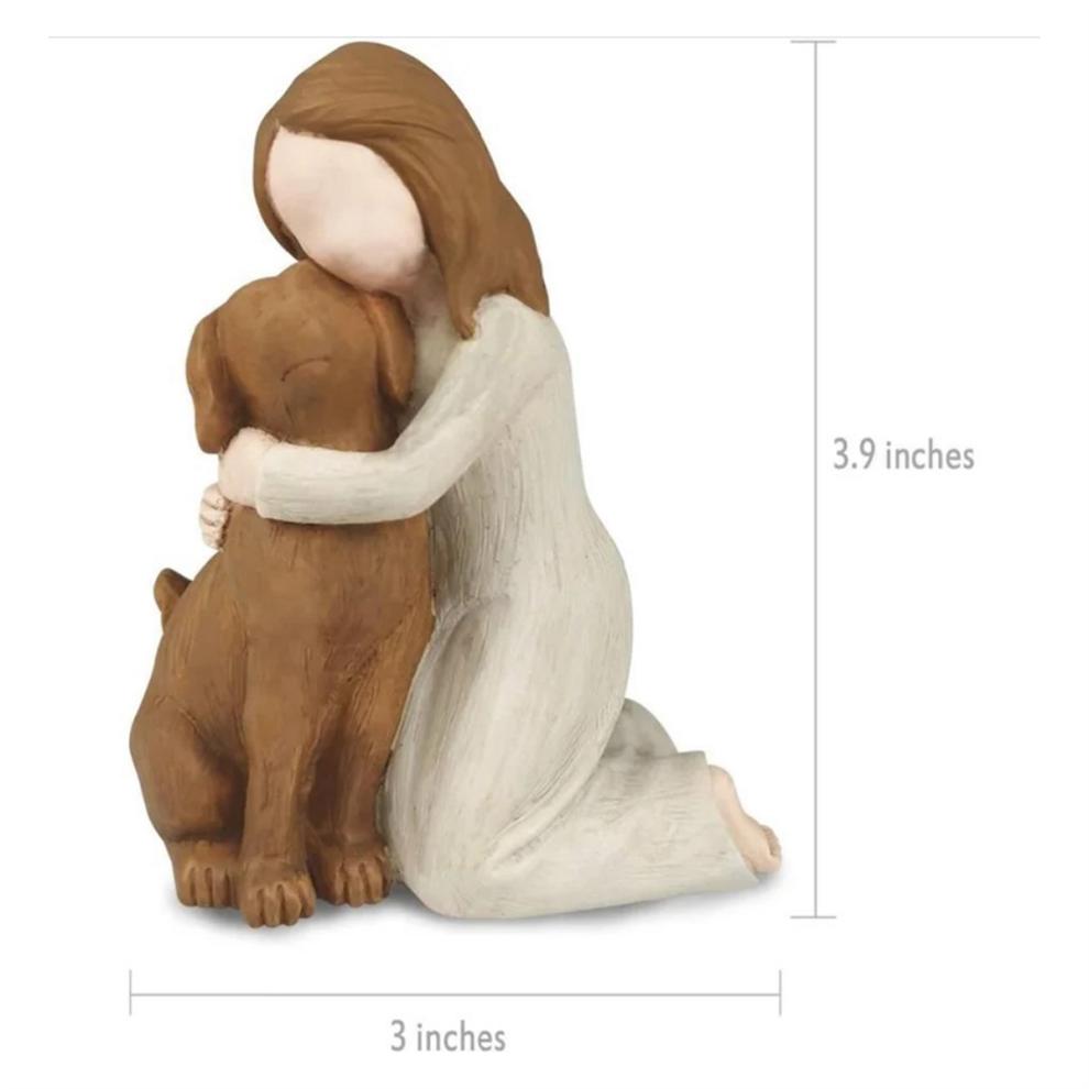 Love My Dog Figures Statues, Memorial Gift, for Dog Lovers Black