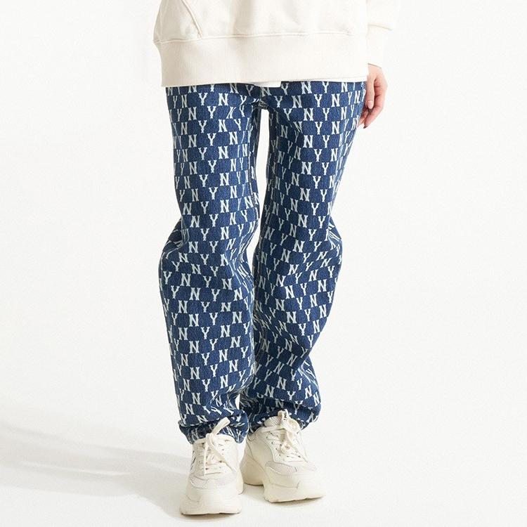 New MLB New York Yankees Jeans Unisex Blue 3ADPM0421-50BLS