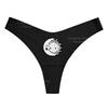 Foreign trade explosive thong fun eye printing ice silk seamless low waist large size fitness underwear does not clip the buttocks