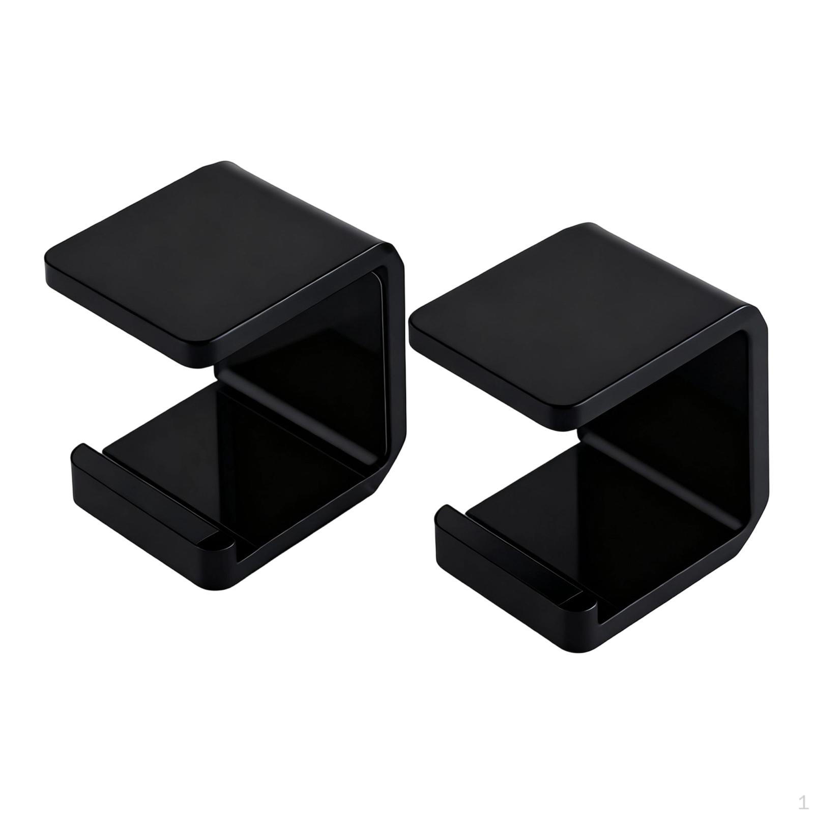 

2 Pieces Hockey Stick Holder Horizontal Acrylic Puck Shelf Equipment Organizer Suitable for Bar чёрный